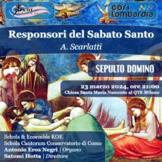 Responsori del Sabato Santo – 23 marzo 2024 ore 21:00