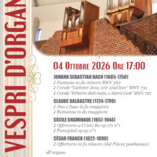 Vespro d’organo ottobre 2026 Vespro d’organo ottobre 2026